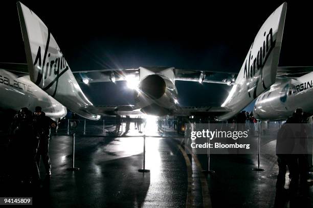 The Virgin Galactic Spaceship 2, the world's first commercial spacecraft, is unveiled in Mojave, California, U.S., on Monday, Dec. 7, 2009. U.K....