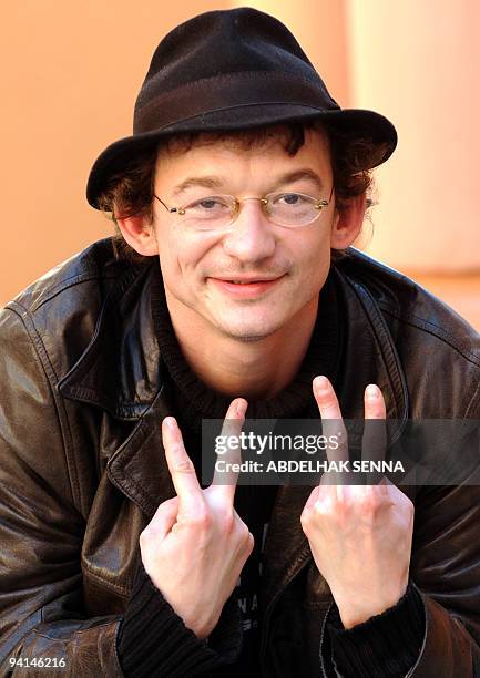 French actor Julien Courbey poses during a photocall at the 9th edition of the Marrakesh International Film Festival on December 8, 2009. AFP PHOTO/...