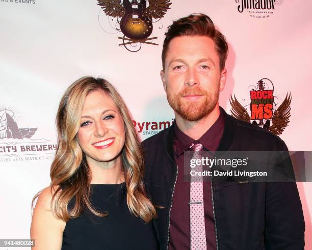 Actor Sam Daly and wife Marissa Bataille attend the 6th Annual Rock Against MS benefit concert and award show at the Los Angeles Theatre on March 31,...