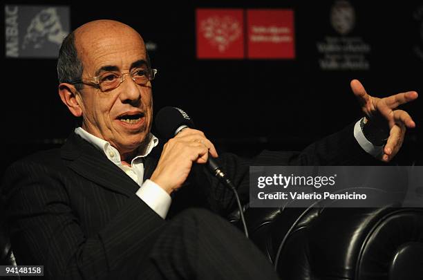 Giorgio Todde attends "Dieci gocce" book presentation during the XIX Edition Courmayeur Noir In Festival on December 8, 2009 in Courmayer, near...