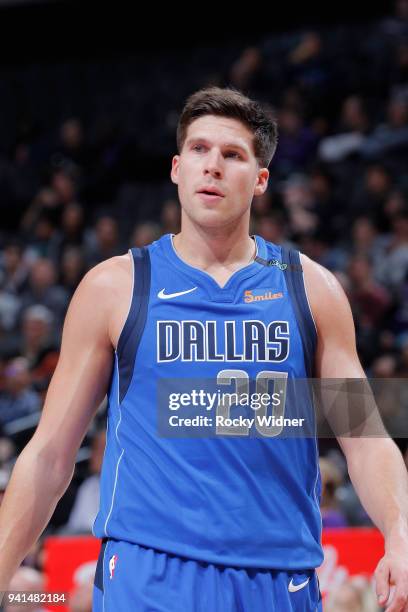 Doug McDermott of the Dallas Mavericks looks on during the game against the Sacramento Kings on March 27, 2018 at Golden 1 Center in Sacramento,...