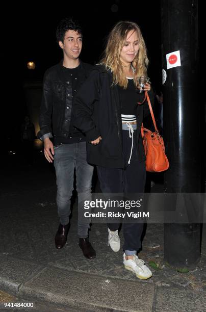 Suki Waterhouse and Nat Wolff seen leaving Hyde Park after BST: The Strokes on June 18, 2015 in London, England.