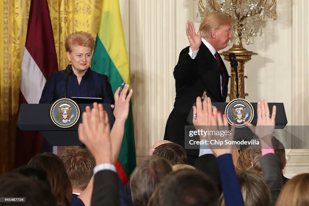 Trump Holds Joint Press Conf. With Estonian, Latvian And Lithuanian Leaders