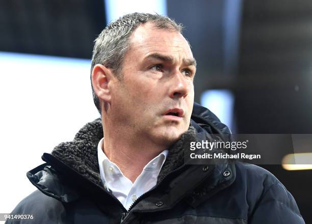 Paul Clement, Manager of Reading looks on prior to the Sky Bet Championship match between Aston Villa and Reading at Villa Park on April 3, 2018 in...