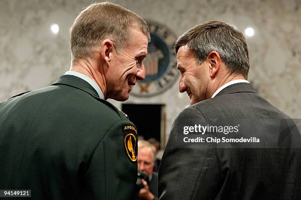 Commander of the International Security Assistance Force and commander of United States Forces Afghanistan U.S. Army Gen. Stanley McChrystal and...