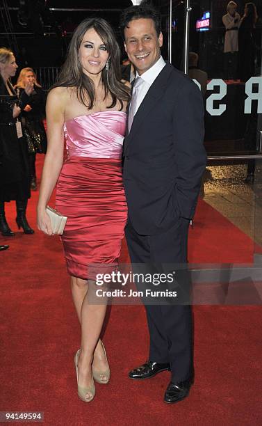 Liz Hurley and Arun Nayar attend the Gala Premiere of 'Did You Hear About The Morgans?' at Odeon Leicester Square on December 8, 2009 in London,...