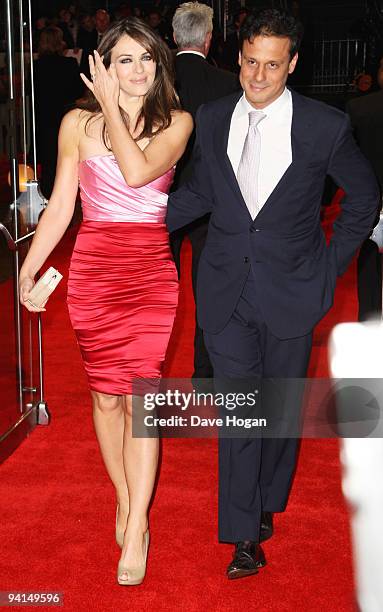 Elizabeth Hurley and Arun Nayar attends the gala premiere of Did You Hear About The Morgans? held at the Odeon Leicester Square on December 8, 2009...