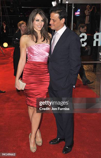 Liz Hurley and Arun Nayar attend the Gala Premiere of 'Did You Hear About The Morgans?' at Odeon Leicester Square on December 8, 2009 in London,...