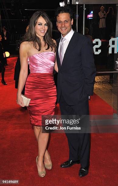 Liz Hurley and Arun Nayar attend the Gala Premiere of 'Did You Hear About The Morgans?' at Odeon Leicester Square on December 8, 2009 in London,...