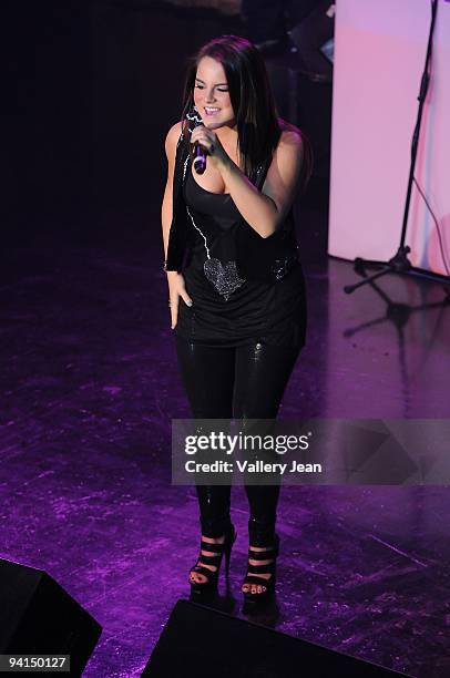 JoJo performs at the release of Shock Value II hosted by Verizon Wireless and Blackberry on December 5, 2009 in Miami Beach, Florida.