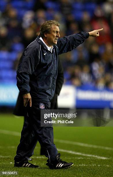 Neil Warnock Manager of Crystal Palace during the Coca Cola Championship match between Reading and Crystal Palace at the Madejski Stadium on December...