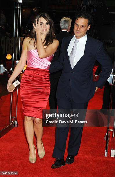 Elizabeth Hurley and Arun Nayar attend the Gala Premiere of 'Did You Hear About The Morgans?' at the Odeon Leicester Square on December 8, 2009 in...