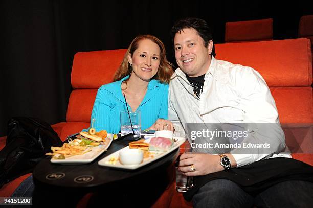 Psychic medium Allison DuBois and her husband Joe attend a private screening at the newly launched Gold Class Cinemas on December 4, 2009 in...