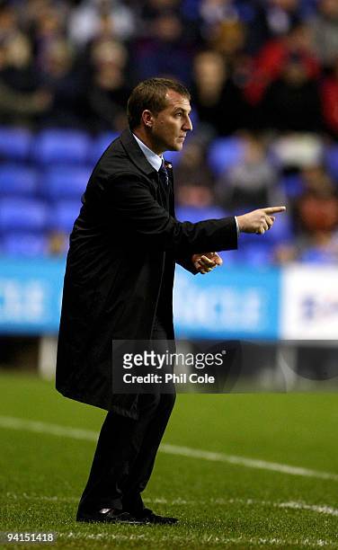 Brendan Rodgers Manger of Reading during the Coca Cola Championship match between Reading and Crystal Palace at the Madejski Stadium on December 8,...