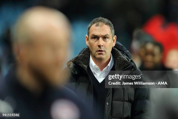 Reading manager Paul Clement during the Sky Bet Championship match between Aston Villa and Reading at Villa Park on April 2, 2018 in Birmingham,...
