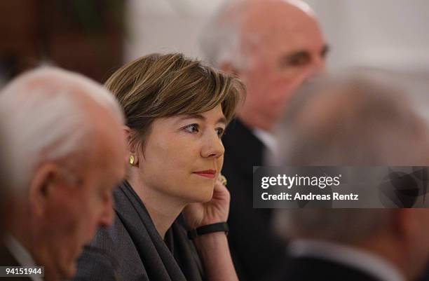 Maike Richter-Kohl, wife of former German Chancellor Helmut Kohl, attends a private dinner at Bellevue Pallace on December 8, 2009 in Berlin,...