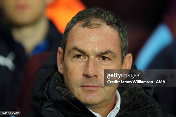 Reading manager Paul Clement during the Sky Bet Championship match between Aston Villa and Reading at Villa Park on April 2, 2018 in Birmingham,...