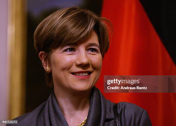 Maike Richter-Kohl, wife of former German Chancellor Helmut Kohl, attends a private dinner at Bellevue Pallace on December 8, 2009 in Berlin,...