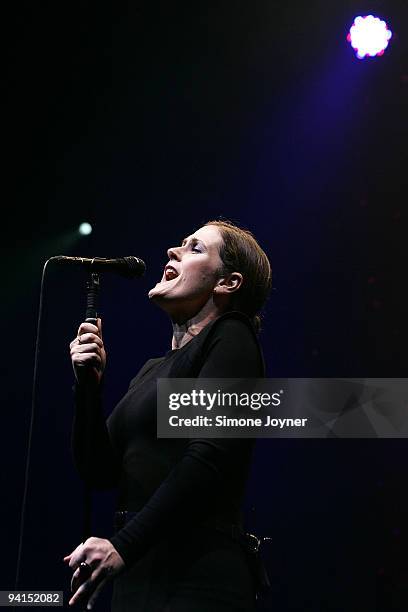 Singer Alison Moyet performs live at the Royal Festival Hall on December 6, 2009 in London, England.