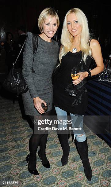 Jenni Falconer and Emma Noble attend the launch of the Grosvenor Shirts Limited Edition 2010 FIFA World Cup desings, at 88 St James's Street on...