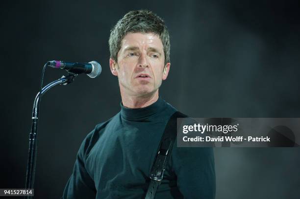 Editor's Note "EDITORIAL USE ONLY UNTIL MAY 20TH 2018" Noel Gallagher from Noel Gallagher's High Flying Birds performs at L'Olympia on April 3, 2018...