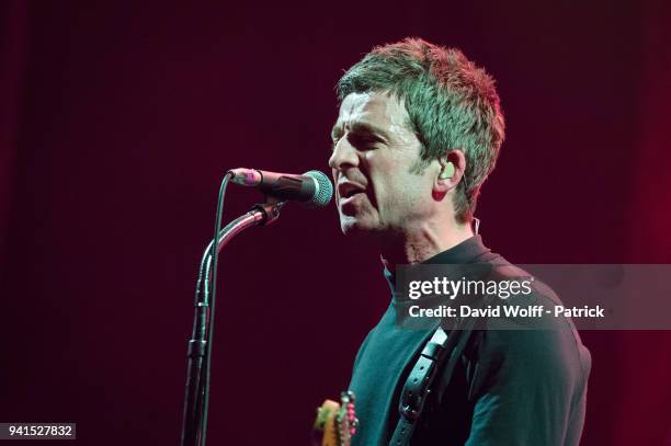 Editor's Note "EDITORIAL USE ONLY UNTIL MAY 20TH 2018" Noel Gallagher from Noel Gallagher's High Flying Birds performs at L'Olympia on April 3, 2018...