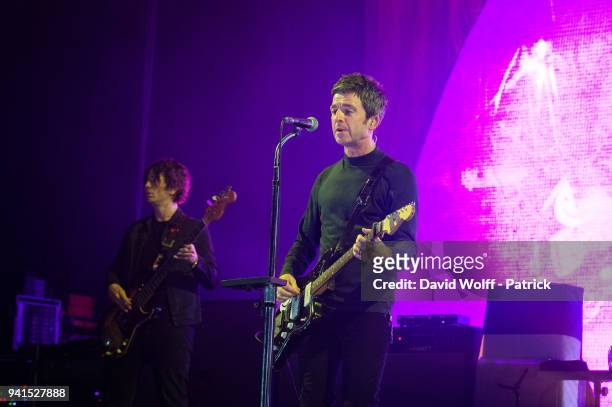 Editor's Note "EDITORIAL USE ONLY UNTIL MAY 20TH 2018" Noel Gallagher from Noel Gallagher's High Flying Birds performs at L'Olympia on April 3, 2018...