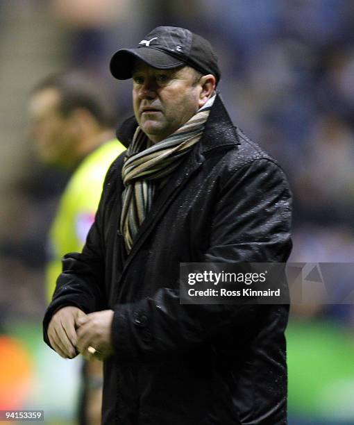 Gary Johnson, manager of Bristol during the Coca-Cola Championship match between Leicester City and Bristol City at The Walkers Stadium on December...