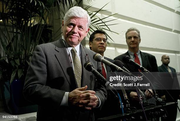 Dec. 08: Democratic Caucus Chairman John B. Larson, D- Conn., Democratic Caucus Vice Chairman Xavier Becerra, D-Calif., and DCCC Chairman and...