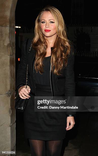 Girls Aloud singer Kimberley Walsh attends the Breast Cancer Haven Christmas Carol Service on December 8, 2009 in London, England.