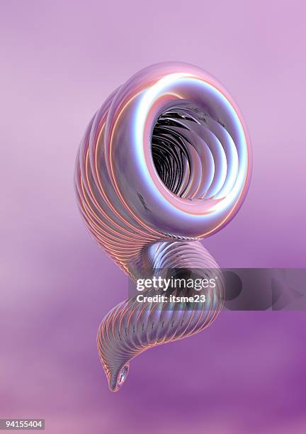 virtuelle-aurale horn - spiral horn stock-fotos und bilder