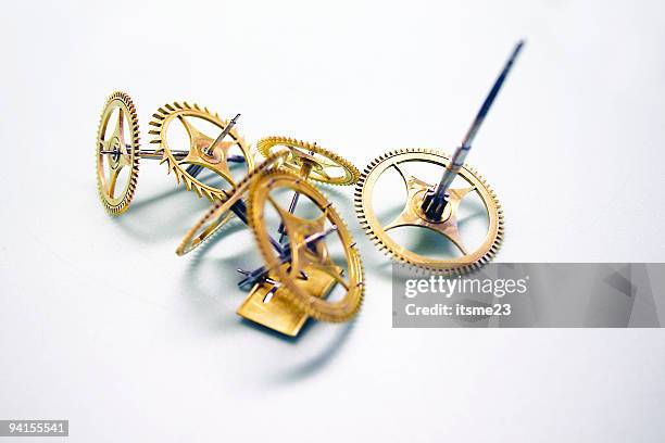 watch parts 2 - clockwork toy stock pictures, royalty-free photos & images