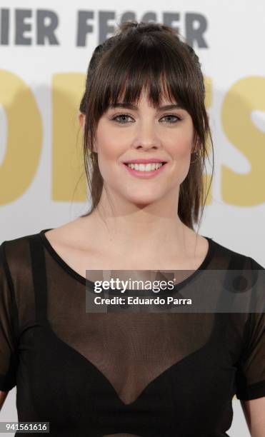 Actress Cristina Abad attends the 'Campeones' premiere at Kinepolis cinema on April 3, 2018 in Madrid, Spain.