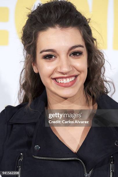 Singer Ana Guerra attends 'Campeones' premiere at Kinepolis cinema on April 3, 2018 in Madrid, Spain.