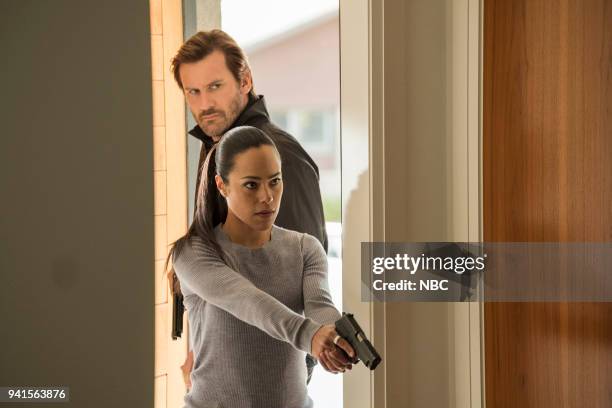 All About Eve" Episode 206 -- Pictured: Clive Standen as Bryan Mills, Jessica Camacho as Santana --