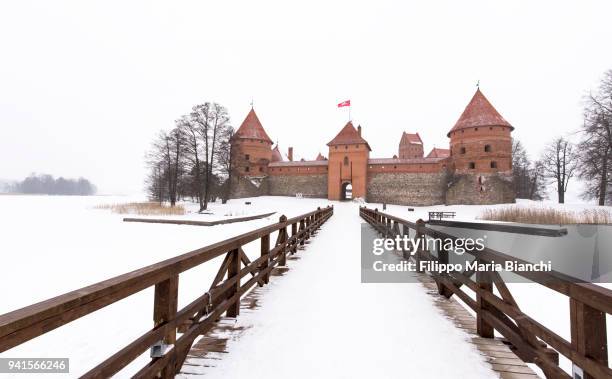 trakai castle - ice fortress stock pictures, royalty-free photos & images