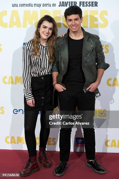 Amaia and Alfred attend 'Campeones' premiere at Kinepolis cinema on April 3, 2018 in Madrid, Spain.