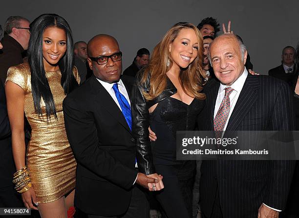 Ciara, Antonio "L.A." Reid, Mariah Carey and Doug Morris, Chairman & CEO, UMG attend the launch of VEVO, the world's premiere destination for premium...