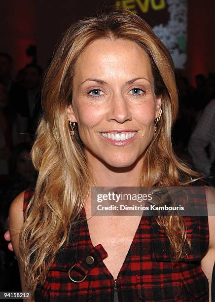 Singer Sheryl Crow attends the launch of VEVO, the world's premiere destination for premium music video and entertainment at Skylight Studio on...