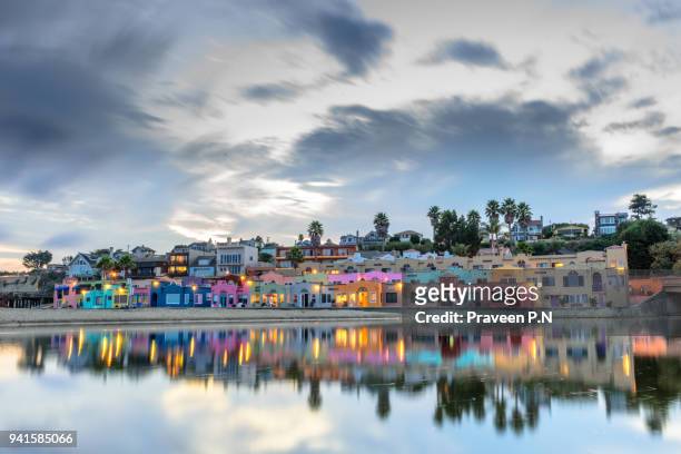capitola during blue hour - capitola stock pictures, royalty-free photos & images