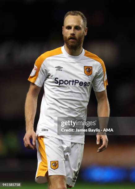 David Meyler of Hull City during the Sky Bet Championship match between Wolverhampton Wanderers and Hull City at Molineux on April 2, 2018 in...