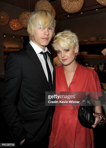 Luke Worrall and singer Kelly Osbourne attend the 2nd annual Golden Globes party saluting young Hollywood held at Nobu Los Angeles on December 8,...