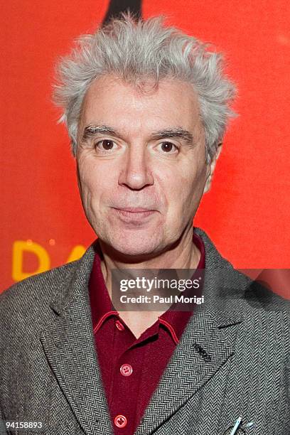 Musician and author David Byrne attends the Cities, Bicycles, and the Future of Getting Around panel discussion hosted by The Brookings Institution...