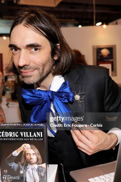 Mathematician and Politician Cedric Villani poses during Paris Book Fair 2018 at Parc Des Expositions Porte de Versailles, France on .