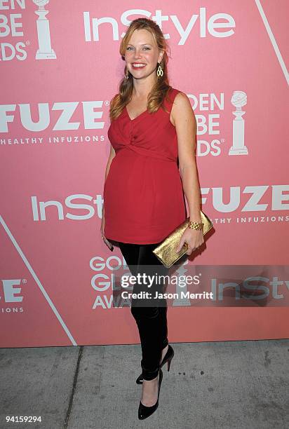 Actress Sarah Jane Morris arrives at the 2nd annual Golden Globes party saluting young Hollywood held at Nobu Los Angeles on December 8, 2009 in West...