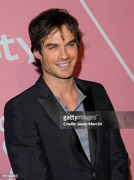 Actor Ian Somerhalder arrives at the 2nd annual Golden Globes party saluting young Hollywood held at Nobu Los Angeles on December 8, 2009 in West...