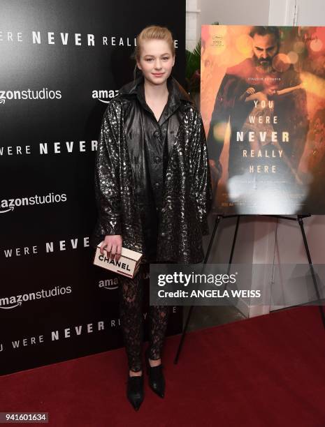 Ekaterina Samsonov attends the New York special screening of Amazon Studios' "You Were Never Really Here" at Metrograph on April 3, 2018 in New York...