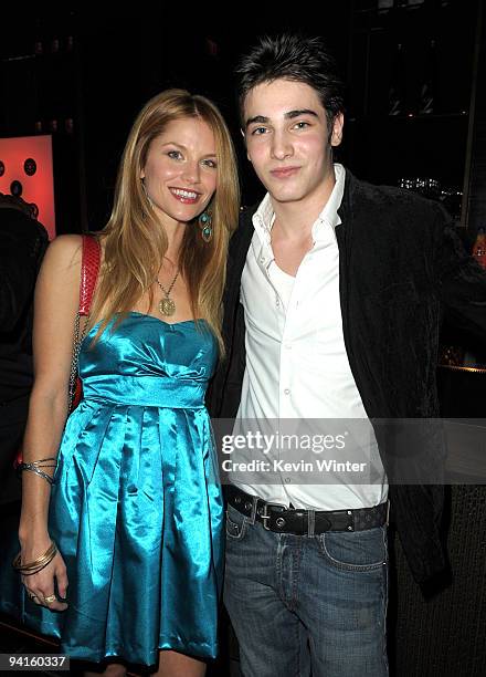 Actress Ellen Hollman and actor Alexander Newton attend the 2nd annual Golden Globes party saluting young Hollywood held at Nobu Los Angeles on...