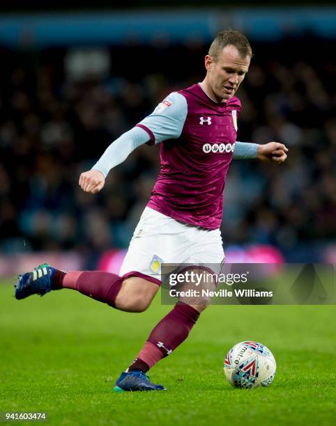 Glenn Whelan of Aston Villa during the Sky Bet Championship match between Aston Villa and Reading at Villa Park on April 03, 2018 in Birmingham,...