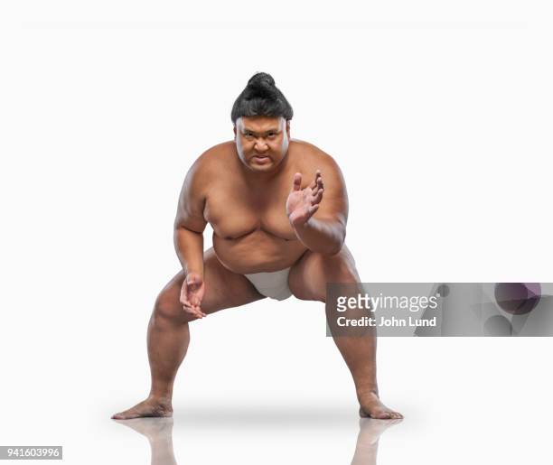 sumo wrestler challenge - ringen stock-fotos und bilder